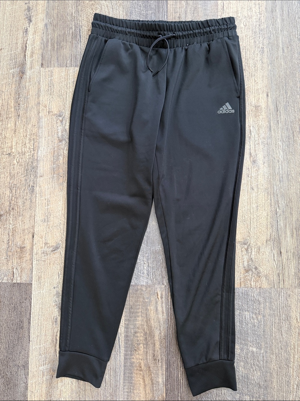 adidas Black Jogger Track Pants with Subtle Side Stripes